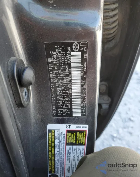 2012 Toyota Corolla Base from USA, damaged, VIN 2T1BU4EE0CC838368